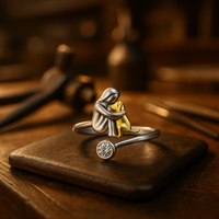 Tipo di gioiello Anello regolabile in argento sterling 925